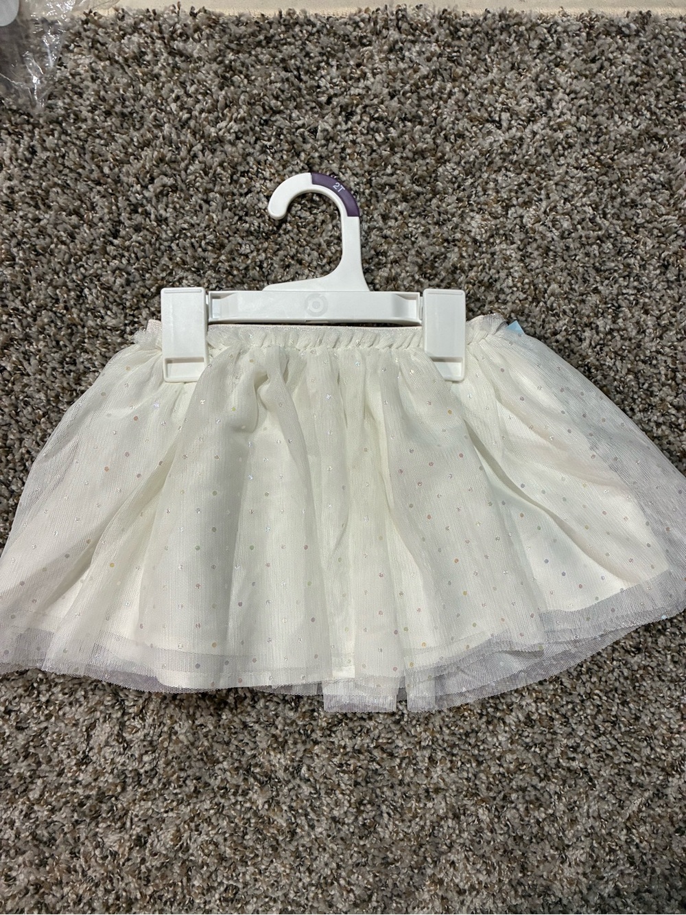 Cat & Jack White Tulle Dot Skirt